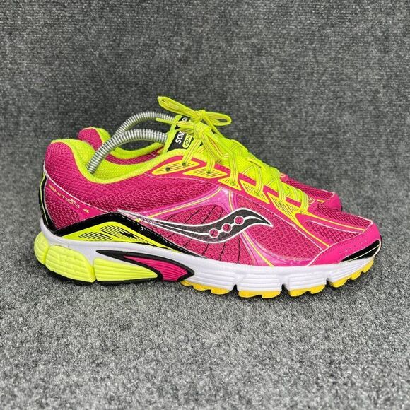 Saucony Ignition 4 Running Shoes Women's Size 10 Pink Yellow Athletic Training - Picture 1 of 12